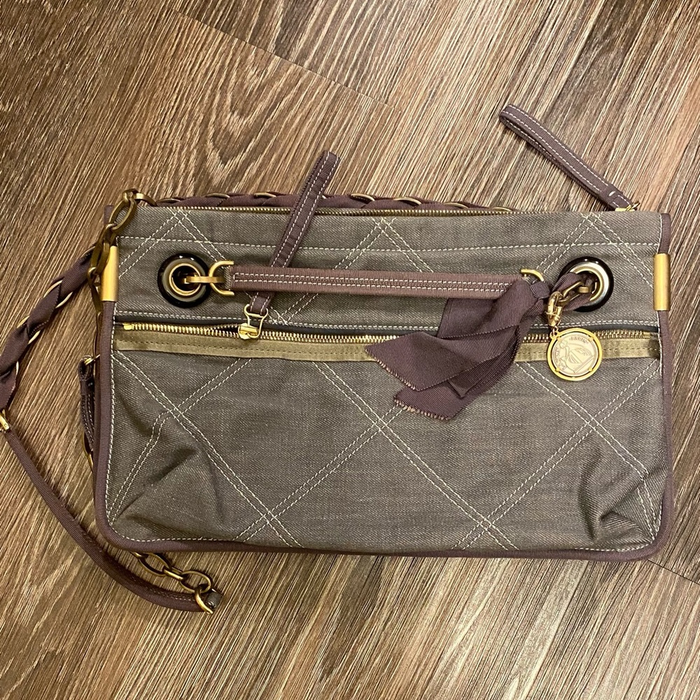 Gray Lanvin ahoulder bag with chain only